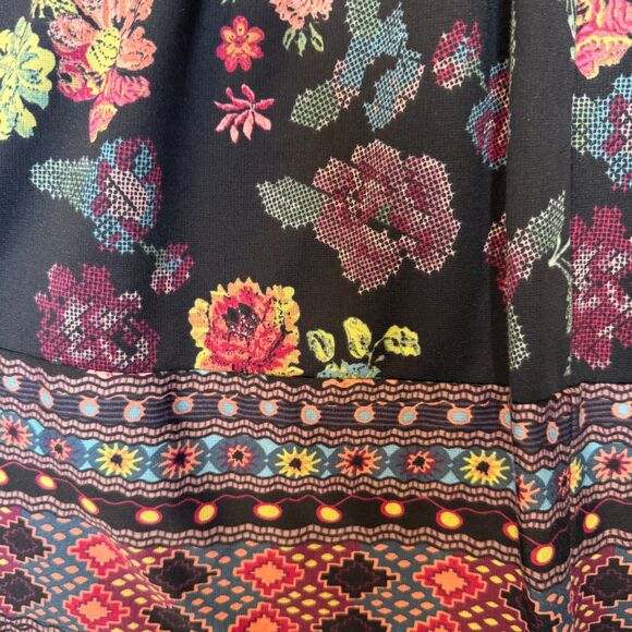 American Rag Cie Sleeveless Black Floral Dress With Pockets Size Small - Picture 8 of 15